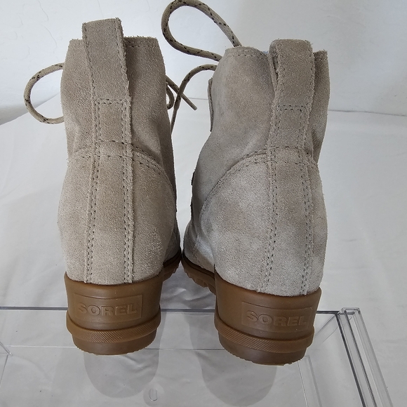 Sorel Evie Lace-Up Wedge Boots Women's Size 8 Waterproof Suede - Picture 5 of 13